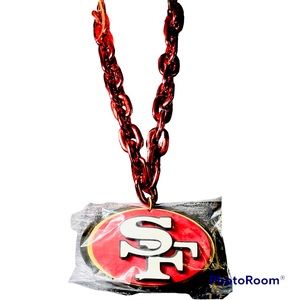 Red Jumbo Link Chain Necklace San Francisco 49ers 3D chain Foam Preowned NFL